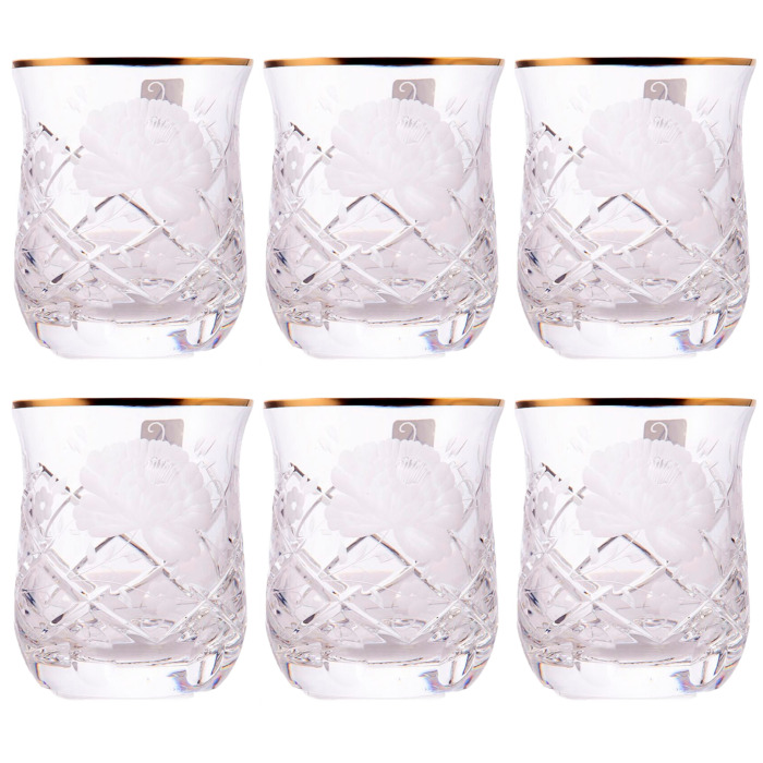 Rose Gold set of 6 glasses