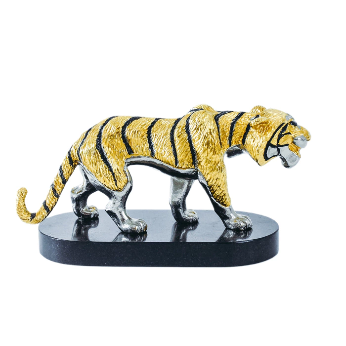 Tiger on a small stand (dolerite)