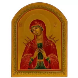 Набор подарочный "Иконы" с яйцом-иконой и иконой "Божья Матерь Семистрельная"