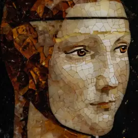 Leonardo da Vinci's wood and amber panel "The Lady with the Ermine"