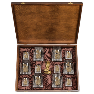 A set of glasses, glasses and statuettes "Snake. Timeless" for 6 people, in a box