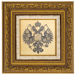 Painting on gold "The Double-headed Eagle of the Russian Empire" kant