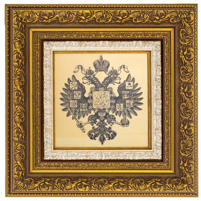 Painting on gold "The Double-headed Eagle of the Russian Empire" kant