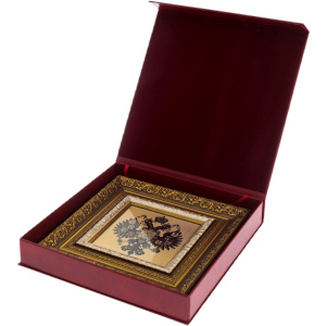 Painting on gold "The Double-headed Eagle of the Russian Empire" kant