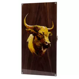 Backgammon made of stained oak and amber "Bull"