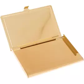 Coat of Arms business card holder with electroplating and enamel, Zlatoust