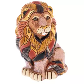 Статуэтка керамическая "Лев сидячий" оранжевый