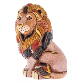 Статуэтка керамическая "Лев сидячий" оранжевый