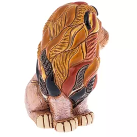 Статуэтка керамическая "Лев сидячий" оранжевый