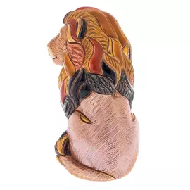 Статуэтка керамическая "Лев сидячий" оранжевый