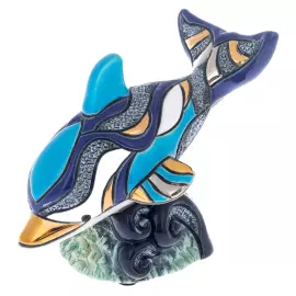 Ceramic figurine "Diving dolphin"