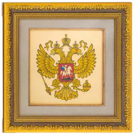 Painting on gold "Coat of Arms of Russia"
