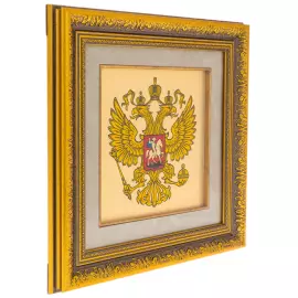 Painting on gold "Coat of Arms of Russia"