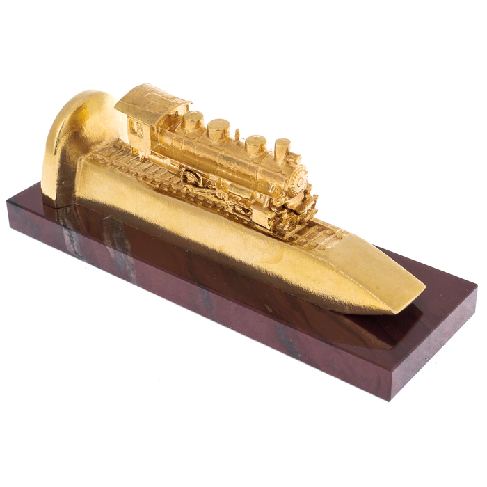 Souvenir on jasper "Locomotive on a crutch" Zlatoust