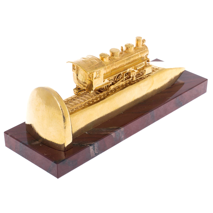 Souvenir on jasper "Locomotive on a crutch" Zlatoust