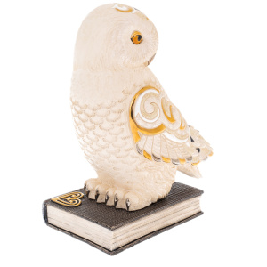 Ceramic statuette "Big owl on a book"