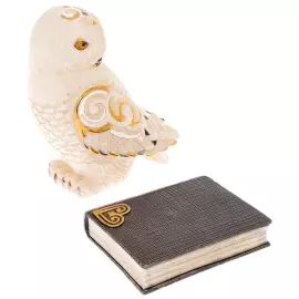 Статуэтка керамическая "Большая сова на книге"