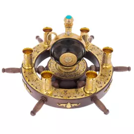 Набор для коньяка "Штурвал" на 6 персон, Златоуст