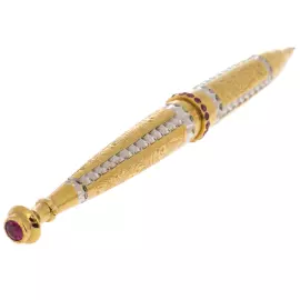 Ballpoint pen "Red" on a dolerite stand, Zlatoust