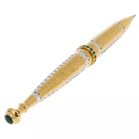 Ballpoint pen "Green" on a dolerite stand, Zlatoust