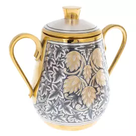 Gift coffee set made of silver "Hop" for 2 persons