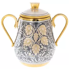 Gift coffee set made of silver "Hop" for 2 persons