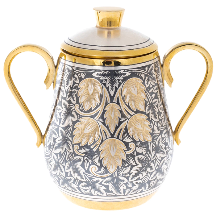 Gift coffee set made of silver "Hop" for 2 persons