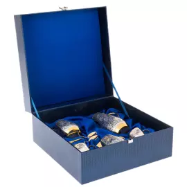 Gift coffee set made of silver "Hop" for 2 persons