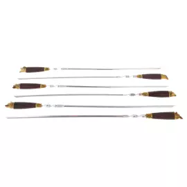 Набор шампуров "Разные звери" на 6 персон, в колчане