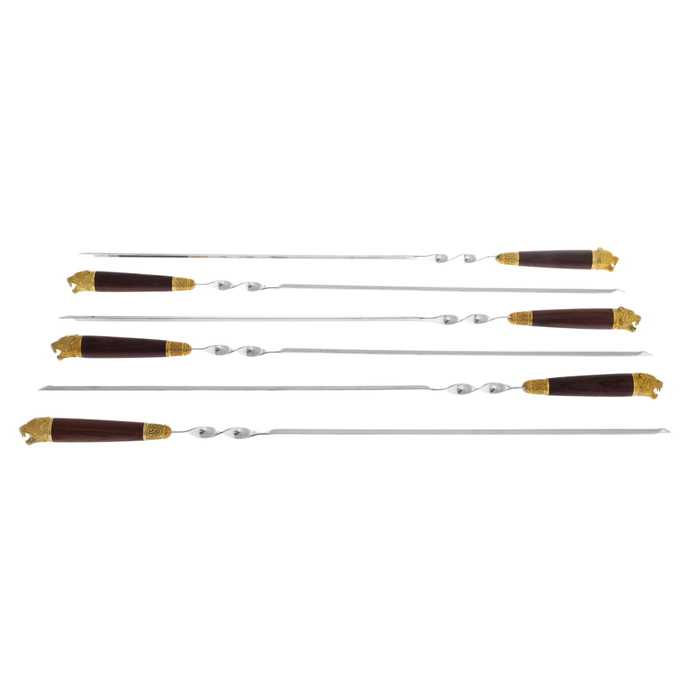 A set of skewers in the Tiger's Grin quiver