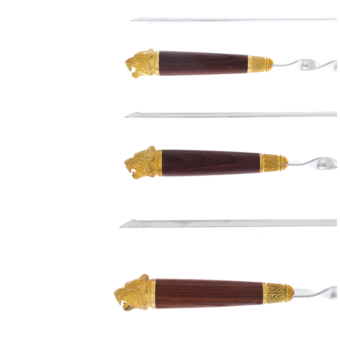 A set of skewers in the Tiger's Grin quiver