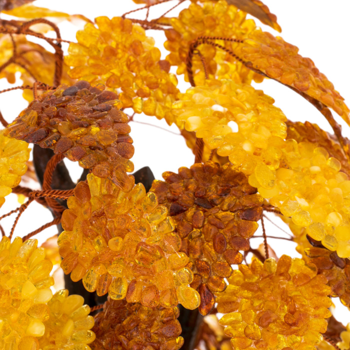 Souvenir made of amber "Tree of Happiness. Golden Leaves"