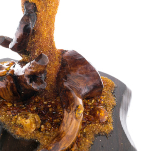 Souvenir made of amber "Tree of Happiness. Golden Leaves"