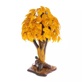 Сувенир из янтаря "Дерево Счастья. Янтарное сияние"