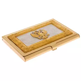 A business card holder with electroplating "Coat of Arms" Zlatoust