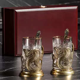 Набор подстаканников "Змея" на 2 персоны