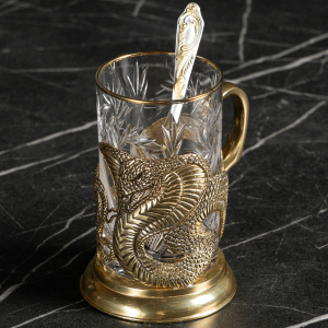 Handmade "Snake" cup holder in a gift box