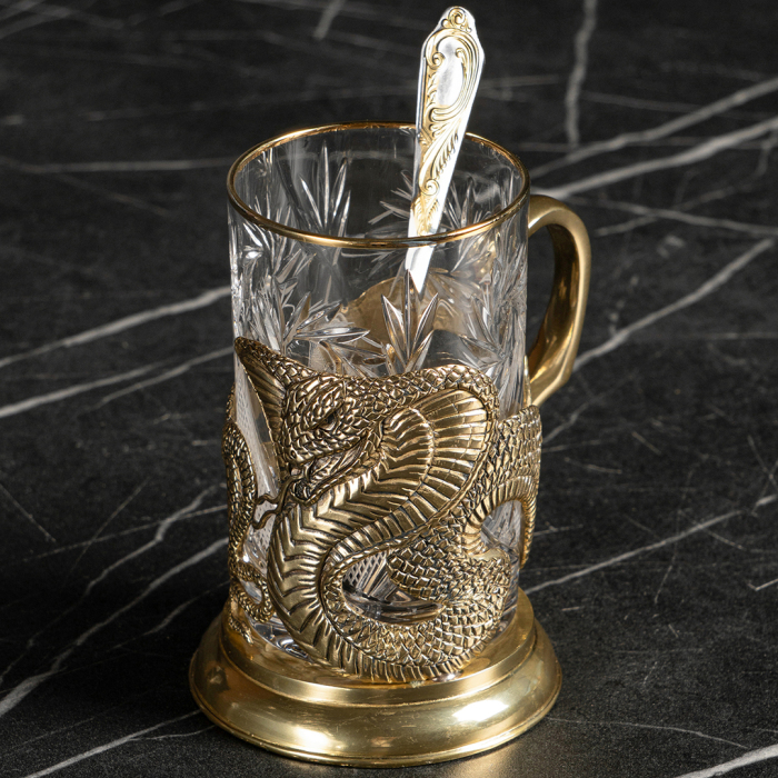 Handmade "Snake" cup holder in a gift box