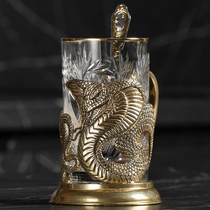 Handmade "Snake" cup holder in a gift box
