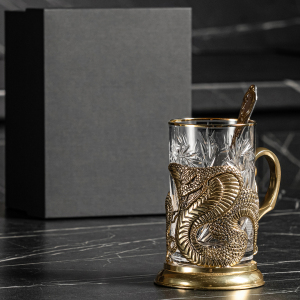 Handmade "Snake" cup holder in a gift box