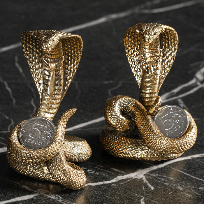 Set of figurines "Snakes with coins" 2 pcs.
