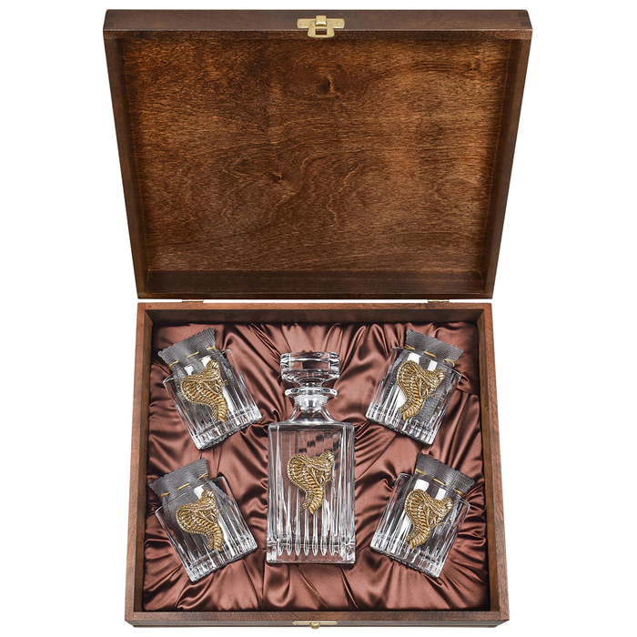 Set for whiskey "Cobra's Head. Timeless" for 4 people, in a box