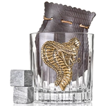 Set for whiskey "Cobra's Head. Timeless" for 4 people, in a box