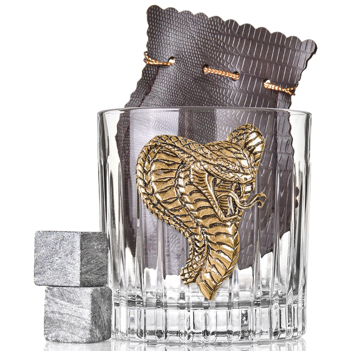 Set for whiskey "Cobra's Head. Timeless" for 4 people, in a box
