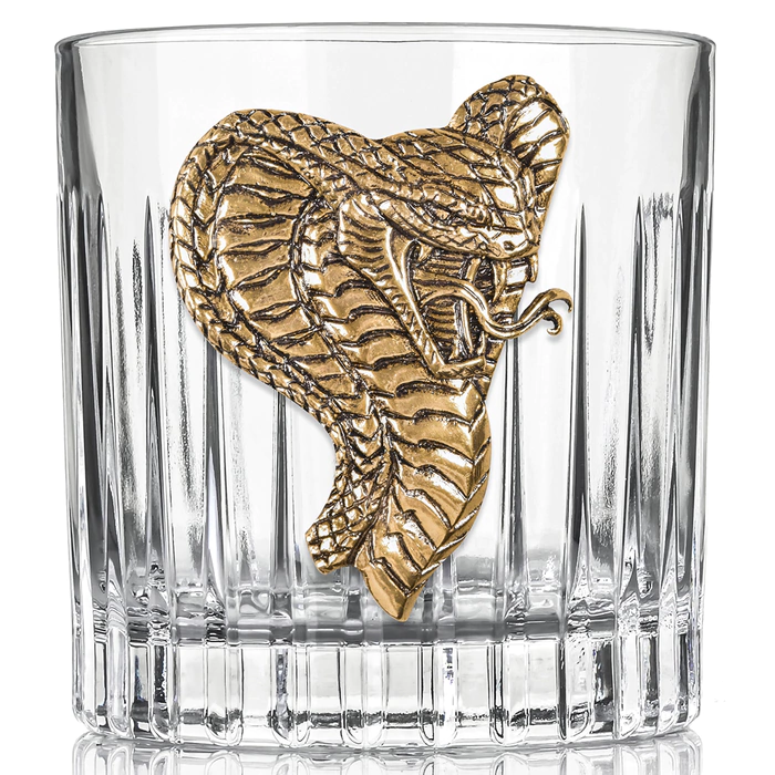 Set for whiskey "Cobra's Head. Timeless" for 4 people, in a box