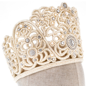 Exclusive author's work "Wedding crown of Novgorod province, XIX century" with Orenburg shawl
