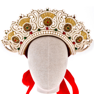 Exclusive author's work "Velsky wedding crown, XIX century" with earrings