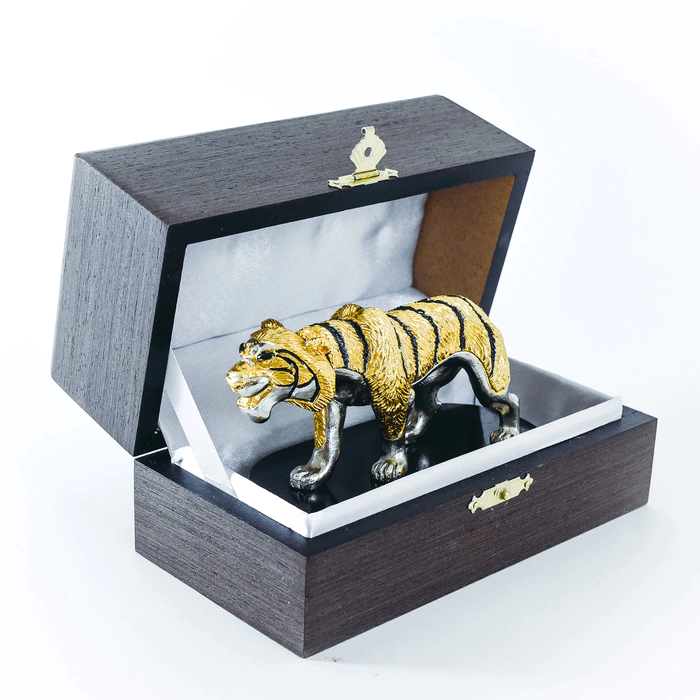 Tiger on a small stand (dolerite)