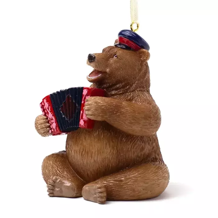 Елочная игрушка "Мишка Потапыч Аккордеонист"