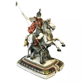 Скульптура "Георгий-Победоносец" на подставке